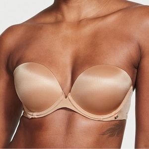 Victoria Secret’s Very Sexy Push-up Strapless Bra. Color:Praline Size:36D